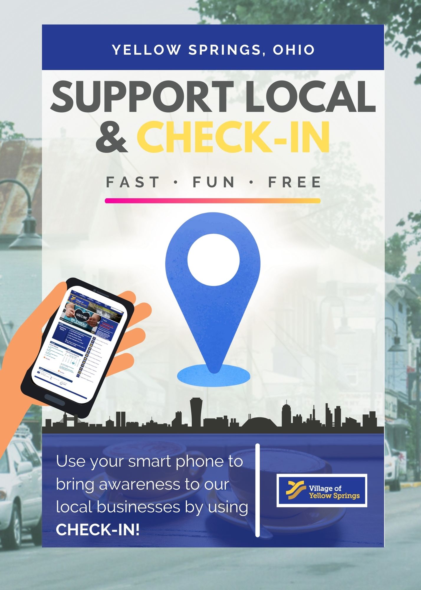 Check-in & Support Local Businesses