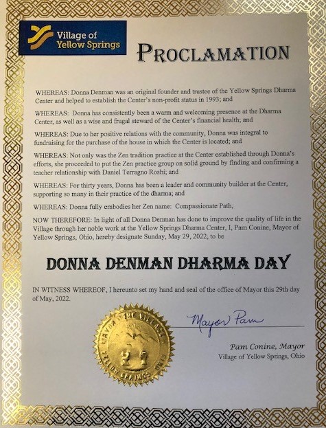 Donna Denman Dharma Day