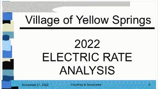 Electric Rate Analysis