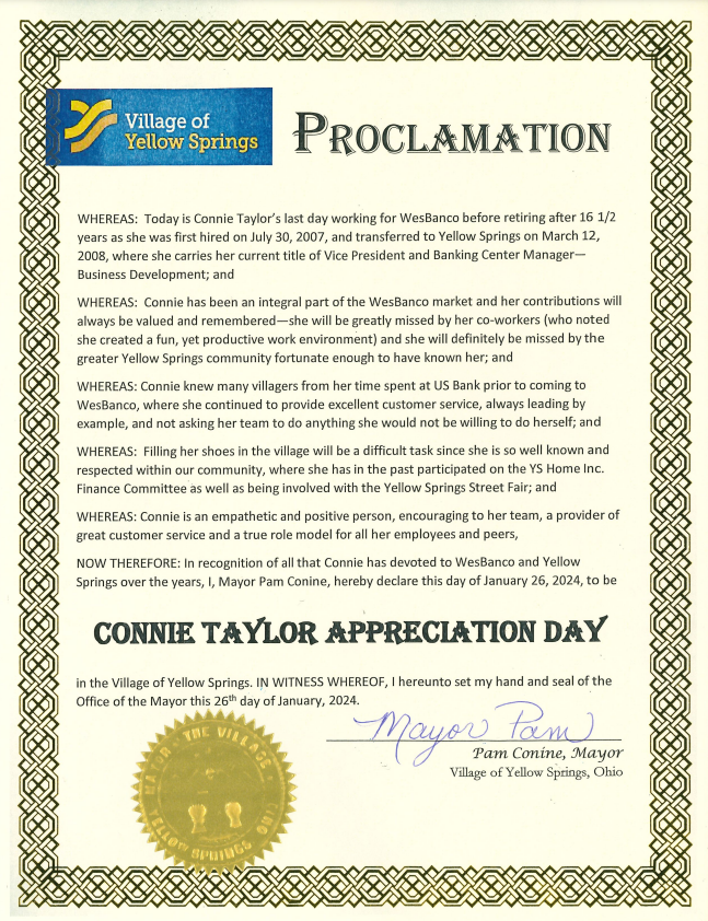 Connie Taylor Appreciation Day